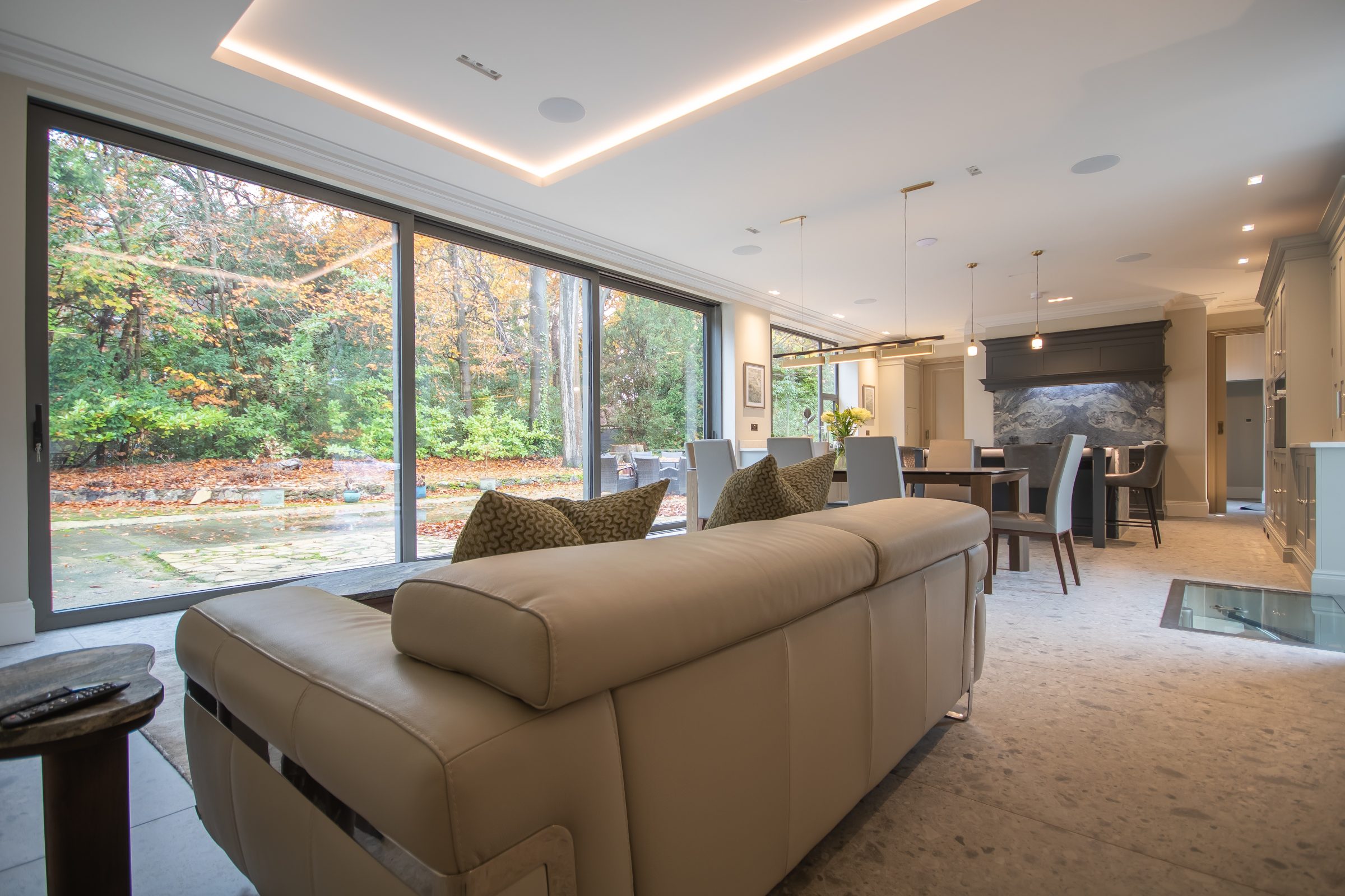 Langstone Manor completed open-plan living space