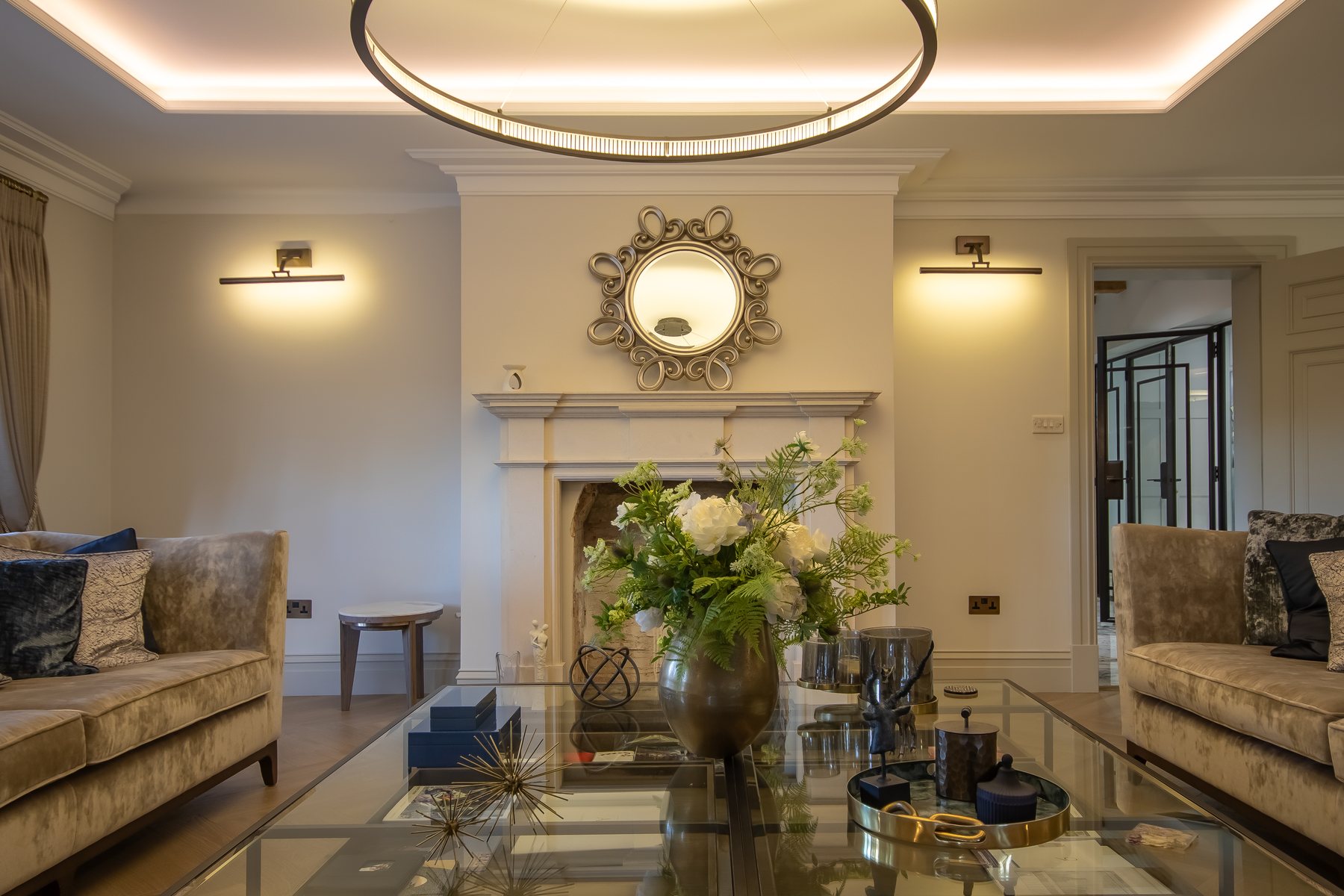 Completed formal living room at Hillside