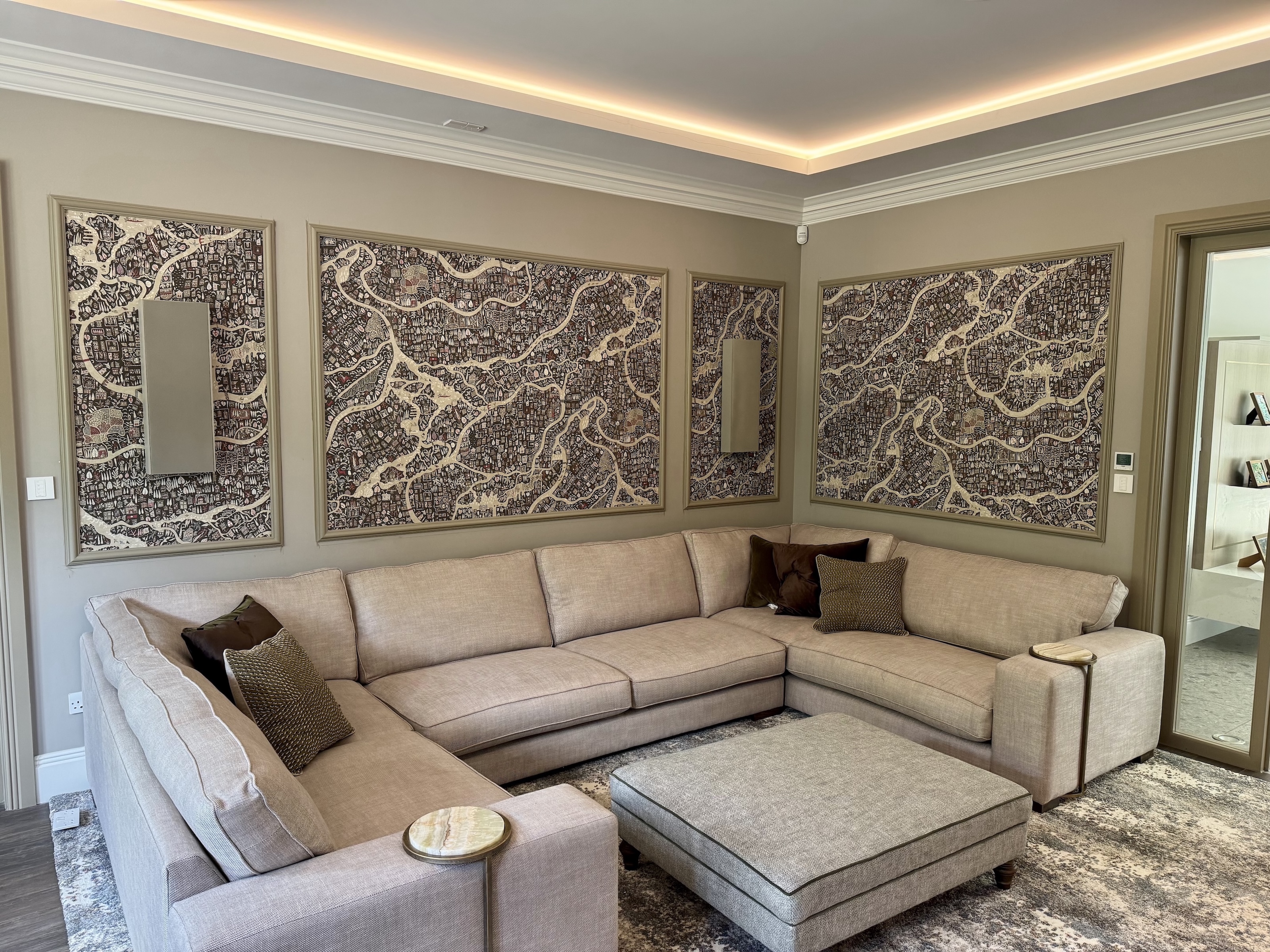 Langstone Manor open-plan living space looking towards the garden