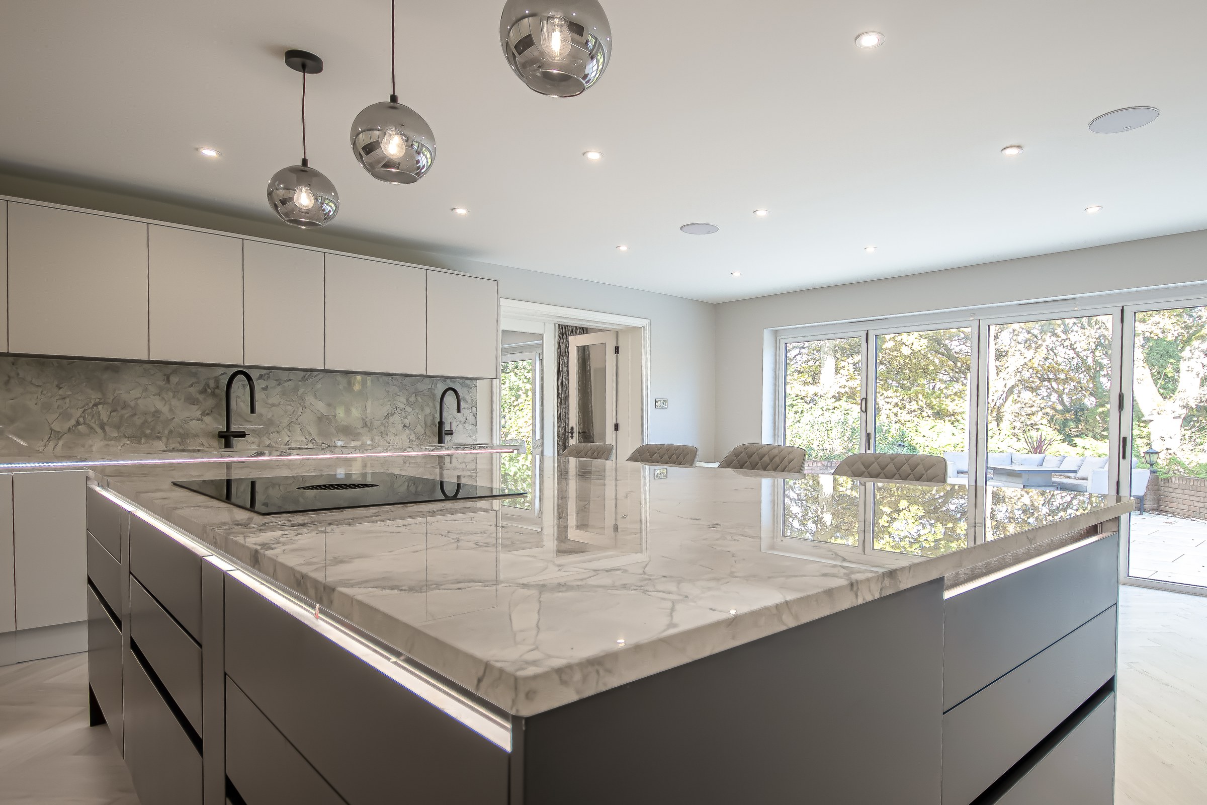 Surrey Peaks open-plan kitchen filled with natural light