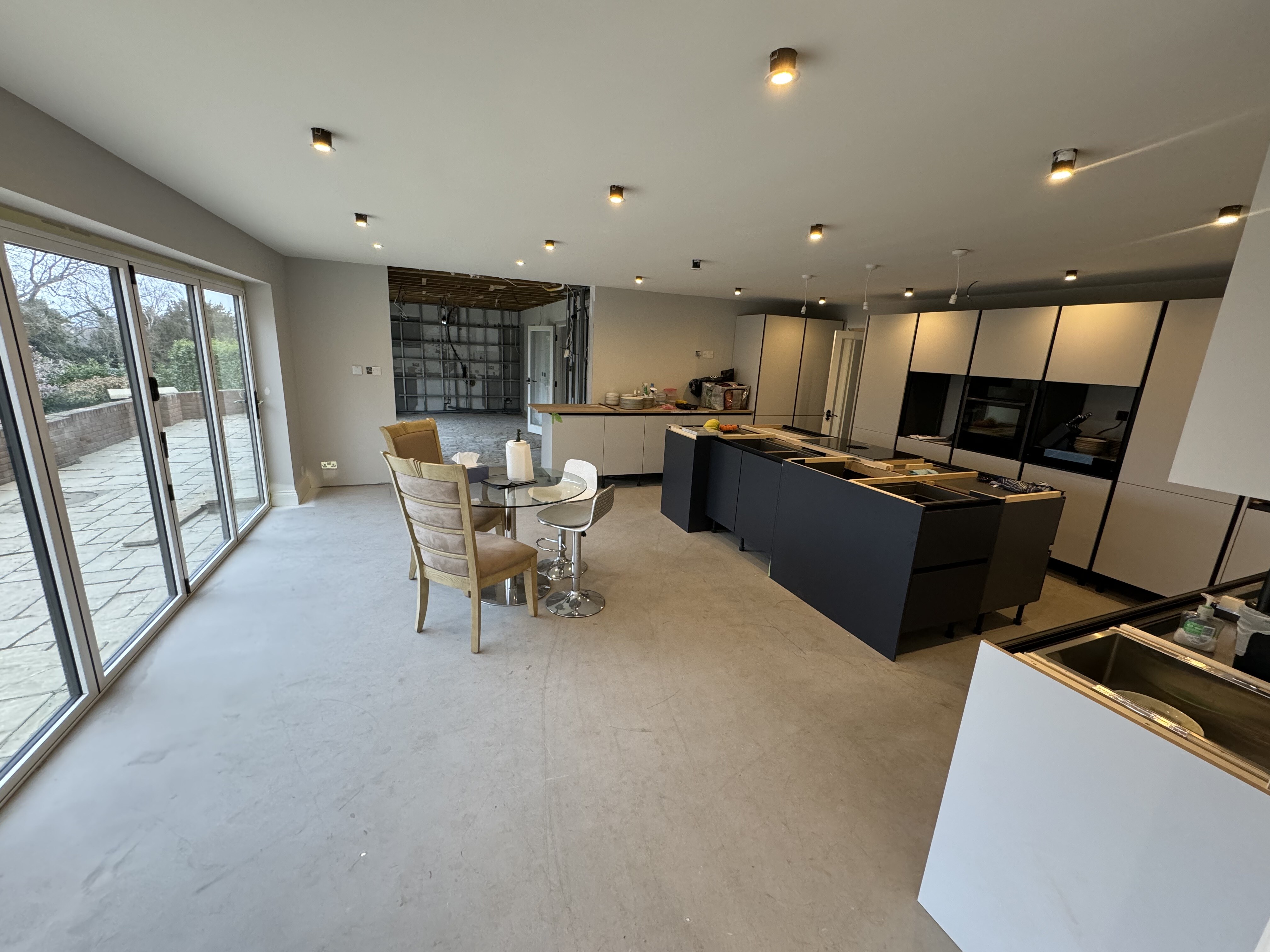 Surrey Peaks kitchen and living area nearing completion