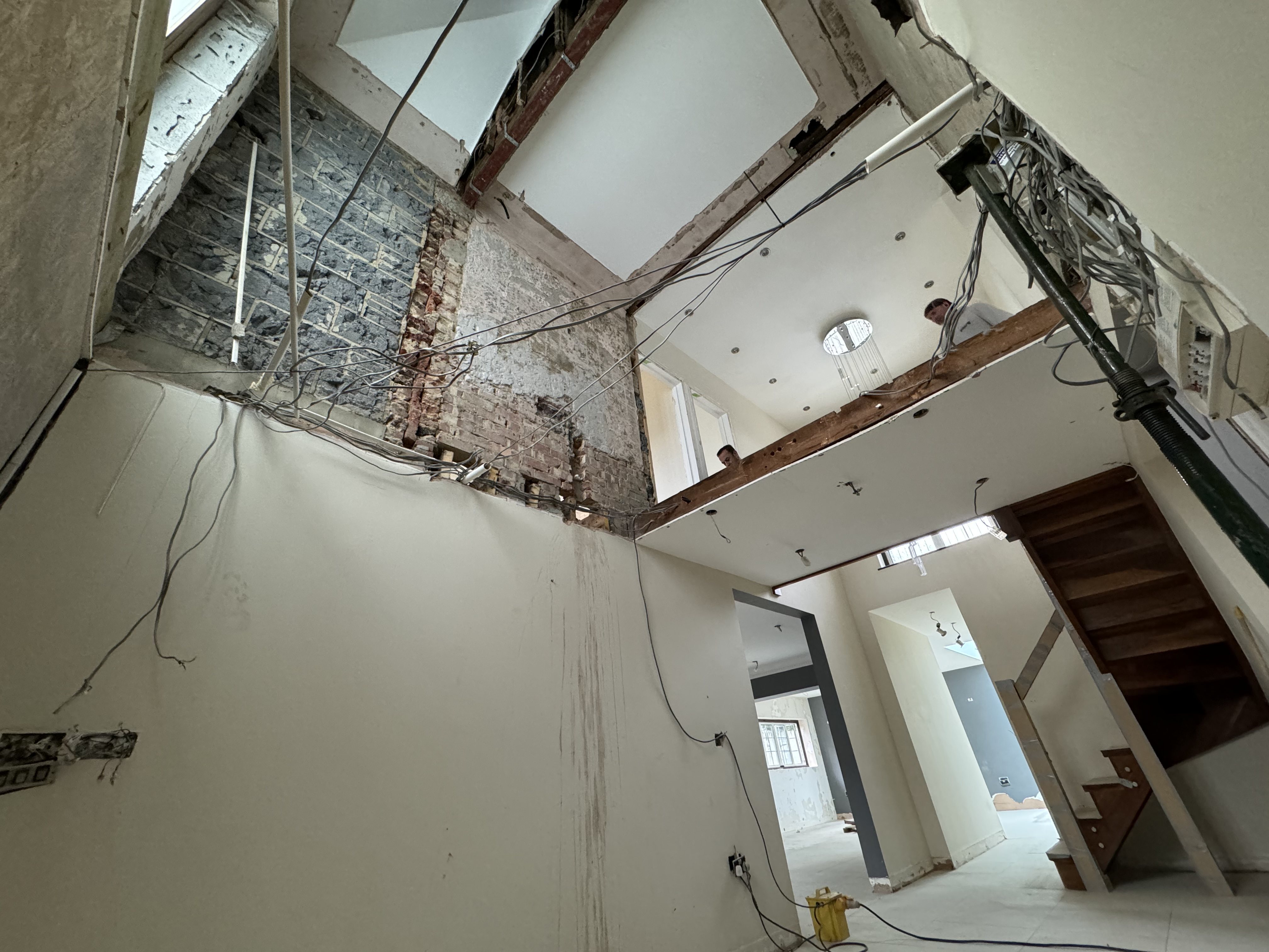 Double-height entrance structure opened up during the Thornhill refurbishment