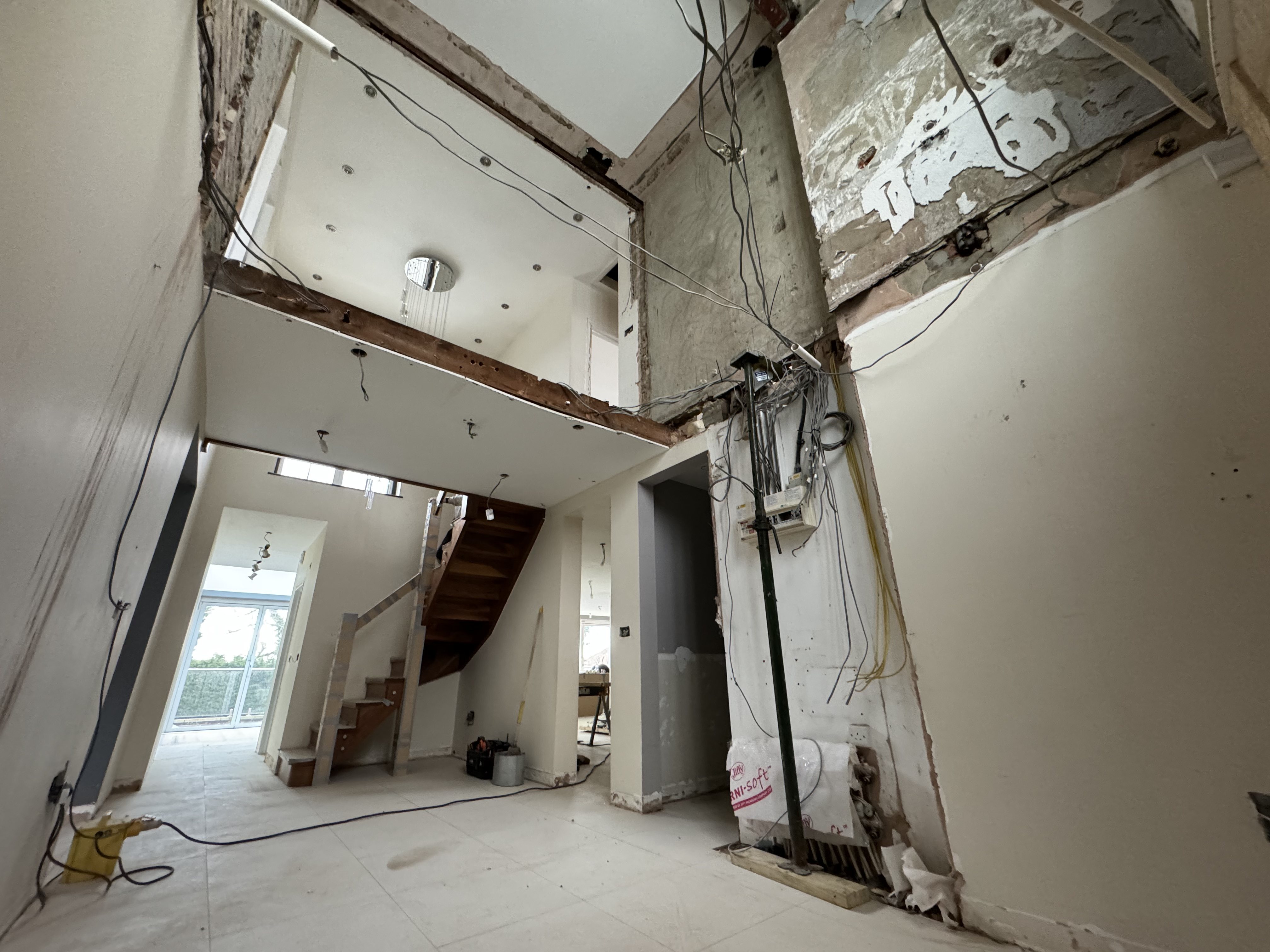 Structural opening above the Thornhill entrance during demolition
