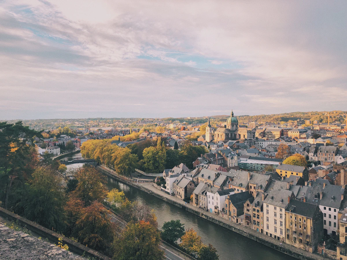 Namur et ses toits vus depuis les hauteurs de la citadelle