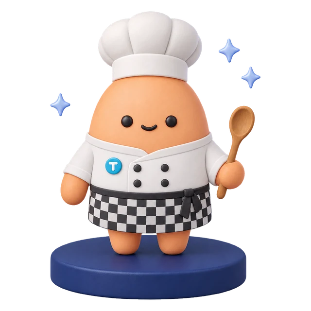 Taxpro character dressed as a chef