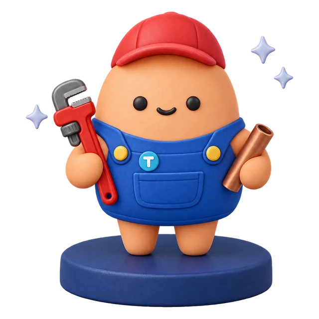 Taxpro character dressed as a plumber
