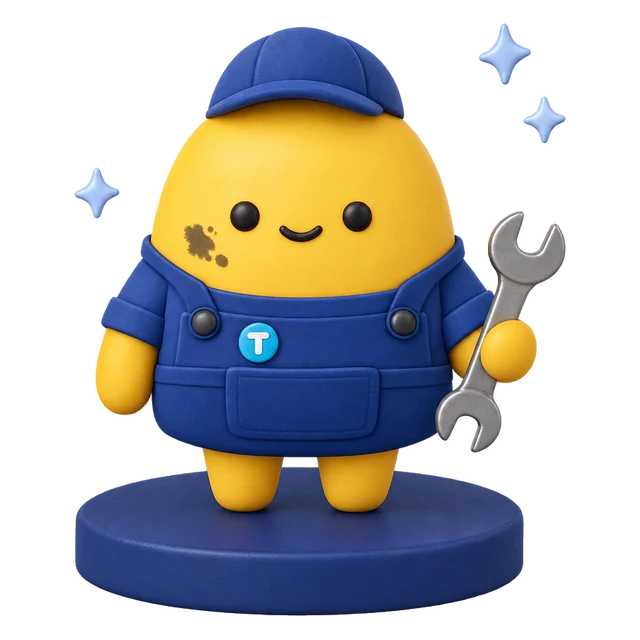 Taxpro character dressed as a mechanic