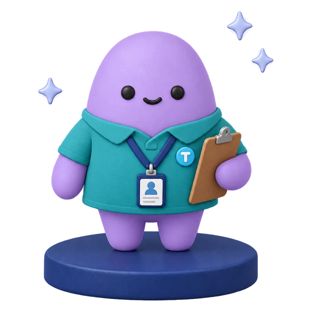 Taxpro character dressed as a support worker