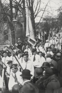 Her er Løvstakken Jægerkorps i Skansesvingene ca. 1931.