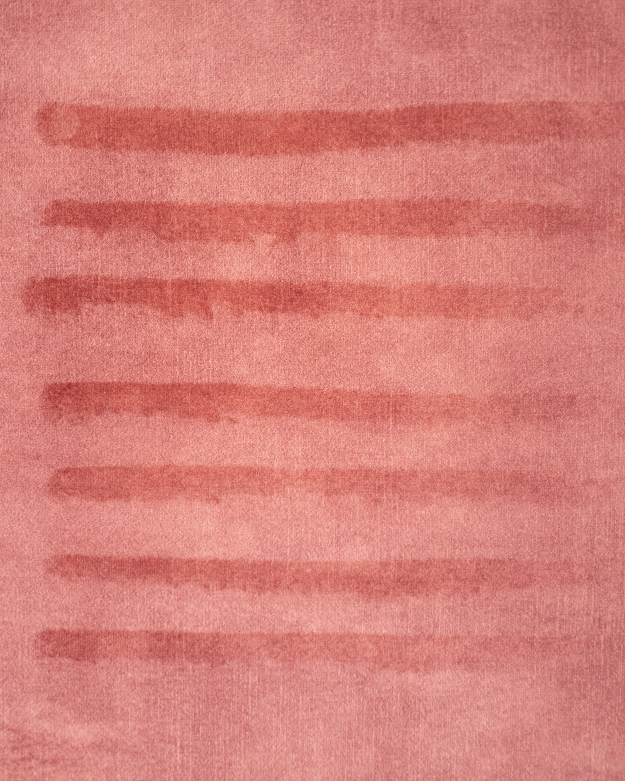 Pink velvet with brushed horizontal stripes
