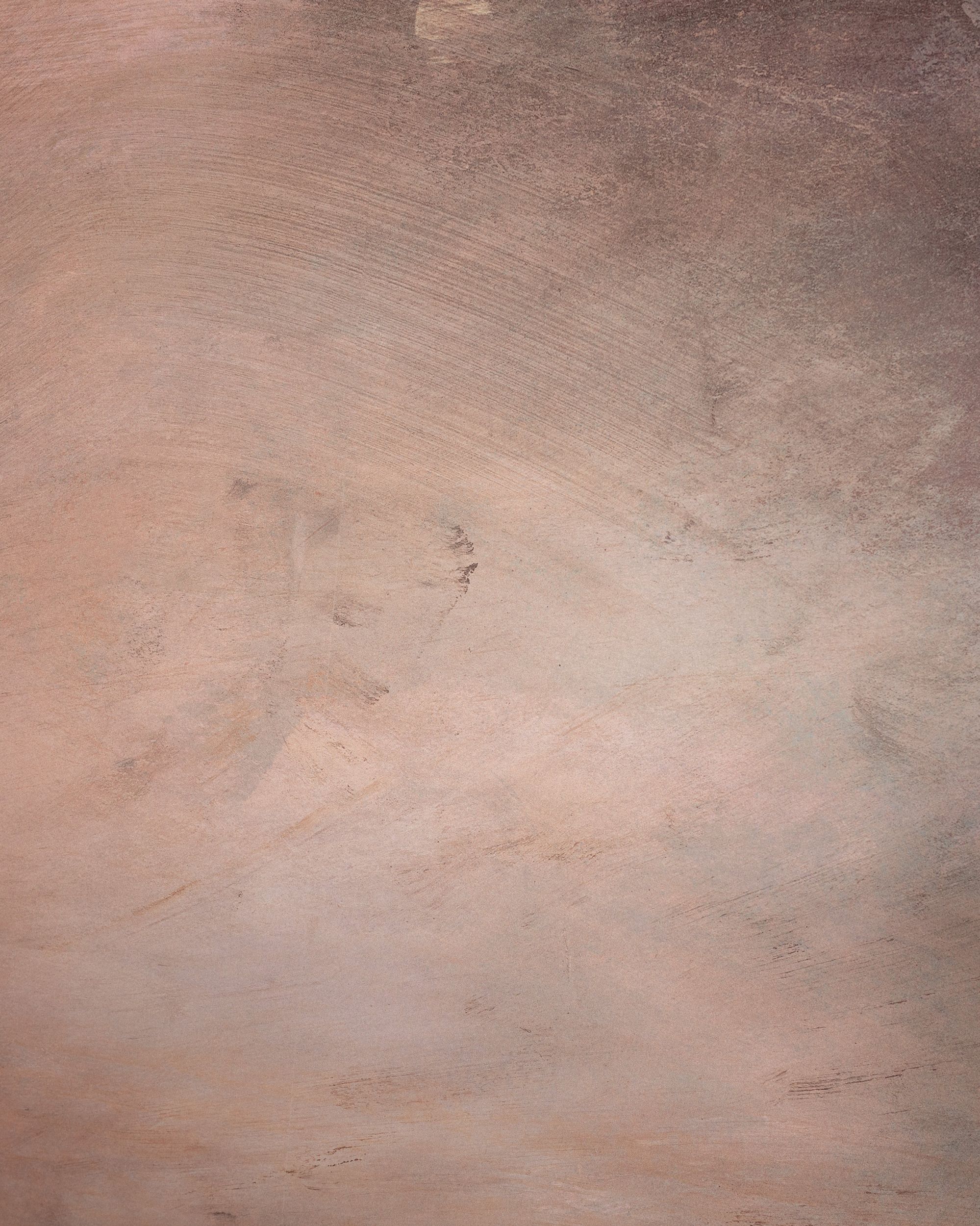 Plaster in mauve and peach, close up