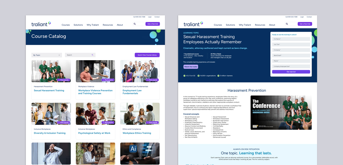 Traliant Course Pages