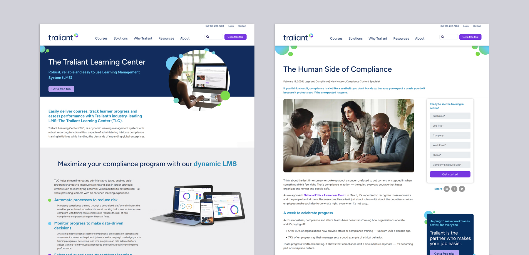 Traliant Information Pages