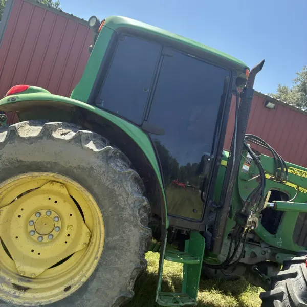 John Deere 6420 — full cab tint installed by Elite Window Tinting, Santa Rosa Co.