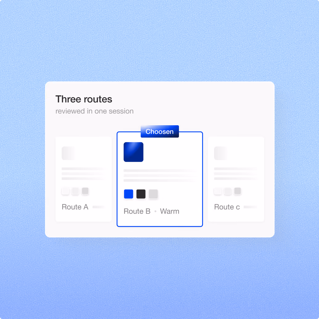 Illustration of a step in the Superpresence website process