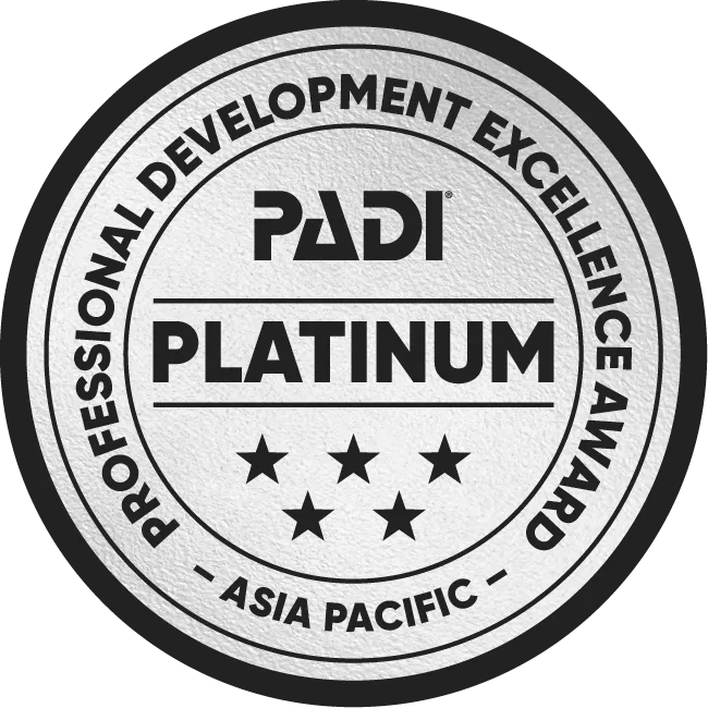 PADI Professional Development Excellence Award badge, Platinum level, Asia Pacific