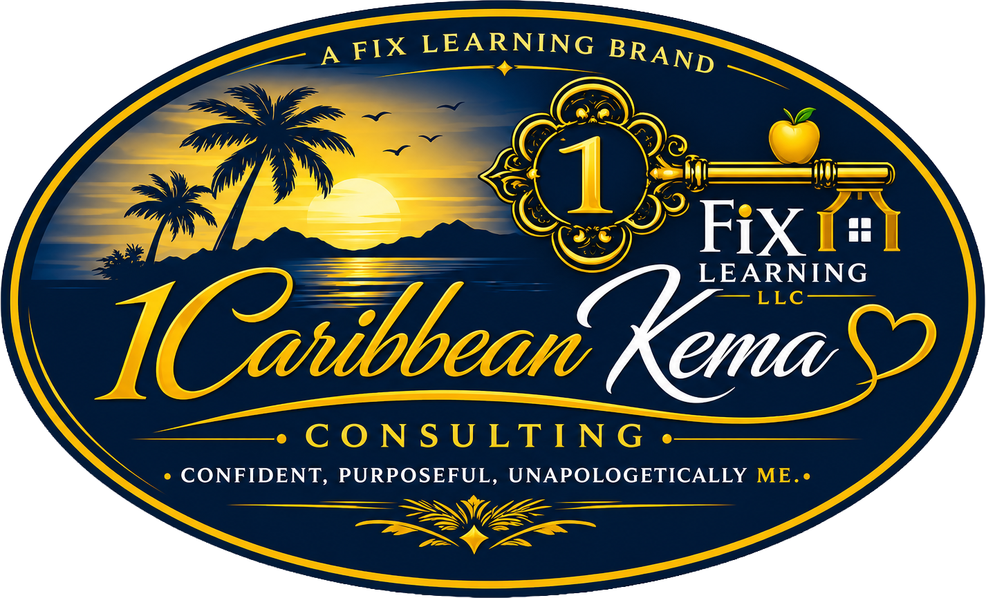 FixLearning LLC and 1CaribbeanKema logo