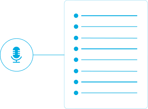 Icon showing a topic discussion during a client interview
