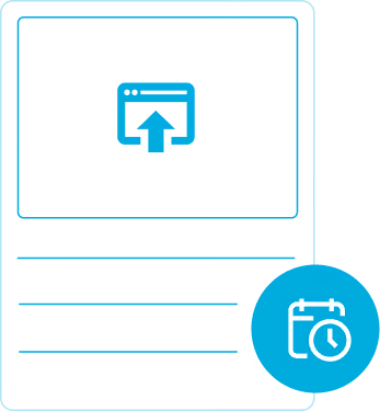 Icon showing a consistent monthly publishing cadence
