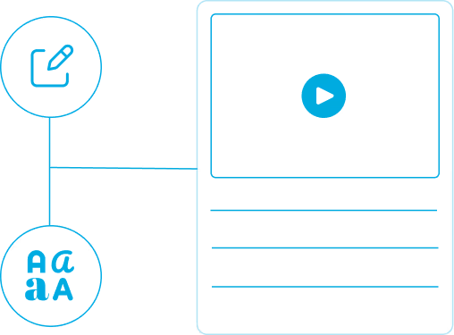 Icon showing content editing to match brand voice
