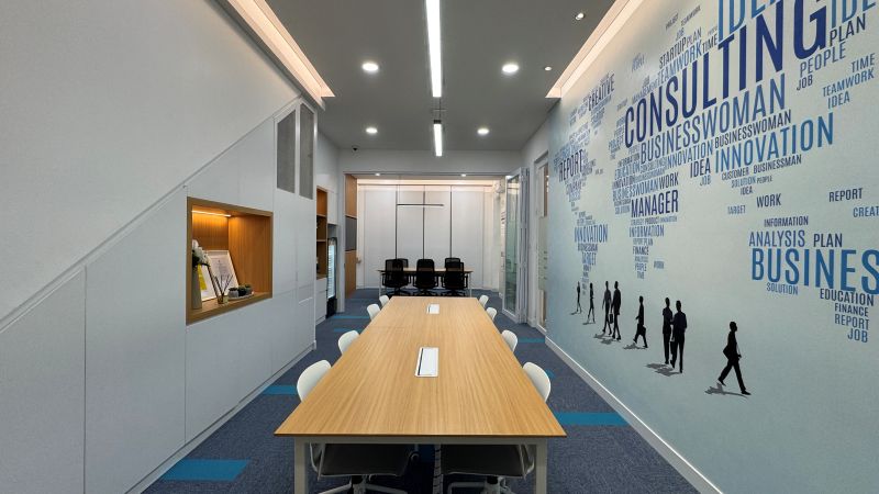 Combined Meeting Room PAB Jakarta Interior Design Contractor Office Amertacorona