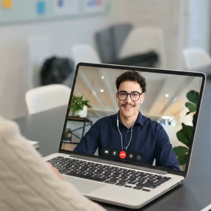 Candidate on a video interview with HireFoundry