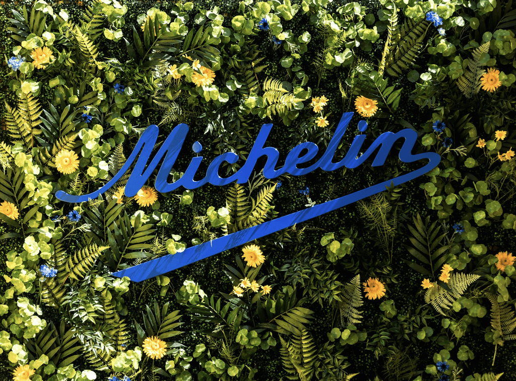 Michelin logo on a living green wall