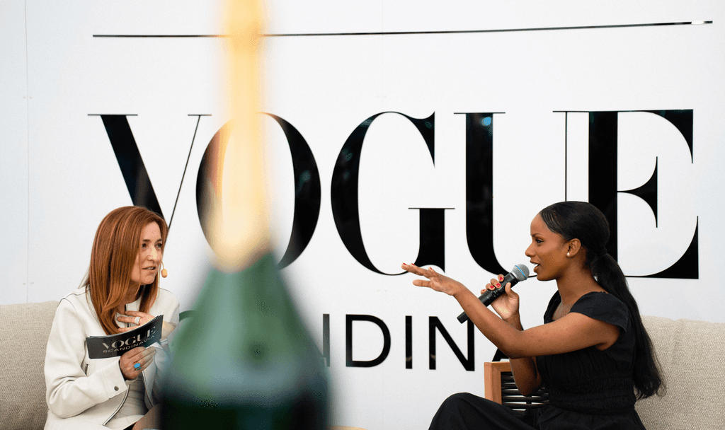 Large Vogue letters at the Vogue Scandinavia Lounge
