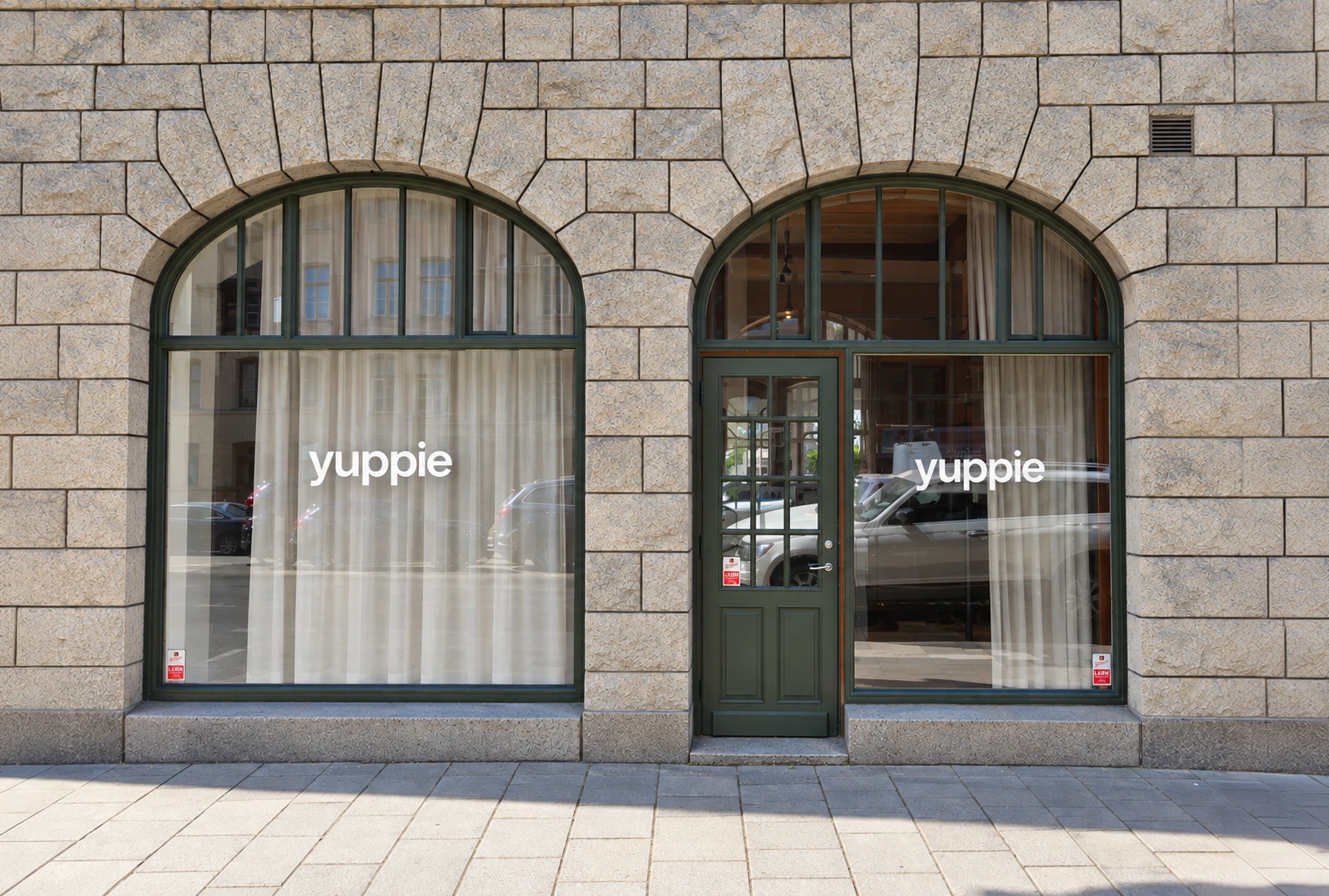 The Yuppie Studios shopfront at Döbelnsgatan 55, Stockholm