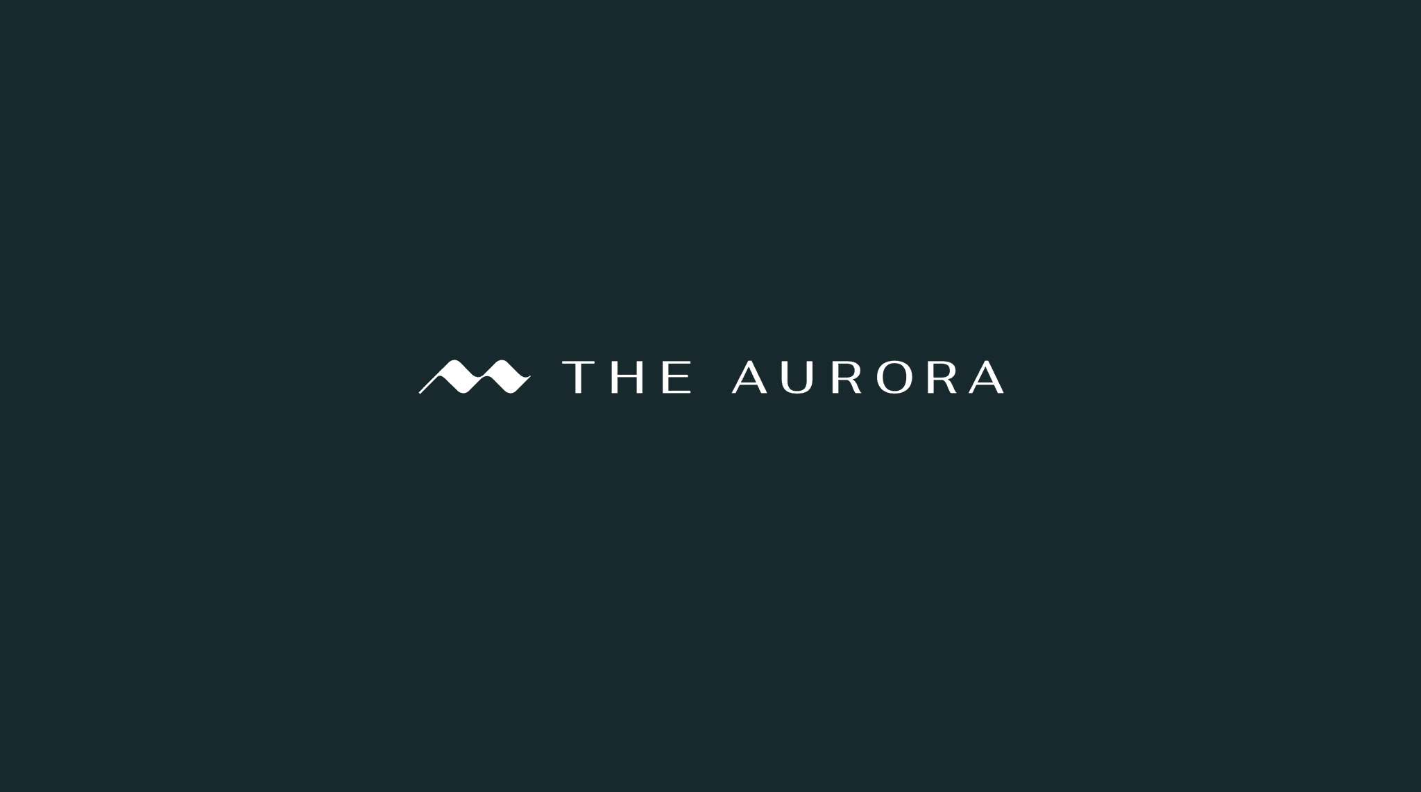 The Aurora logotype on evergreen