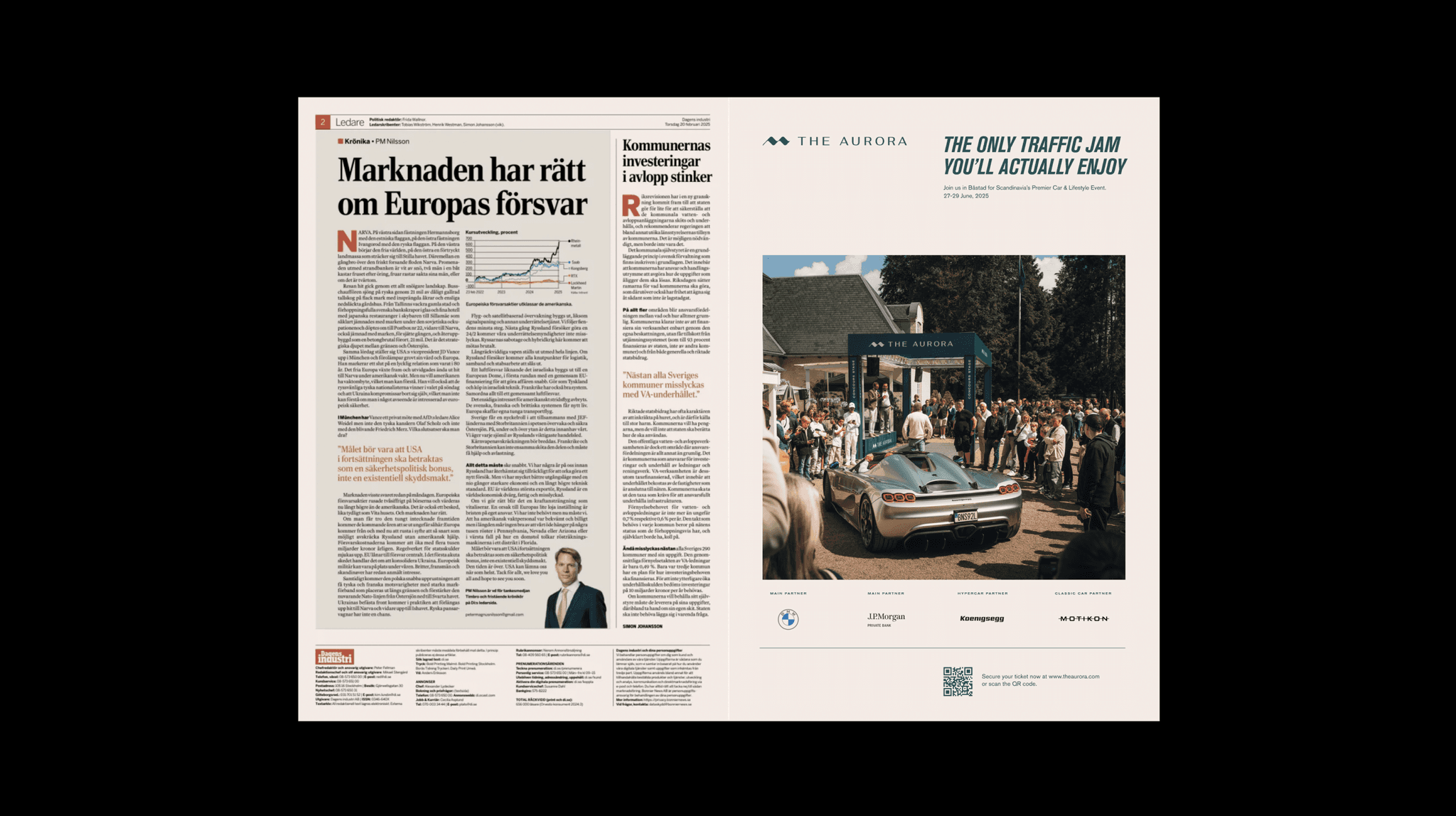 The Aurora in the newspaper