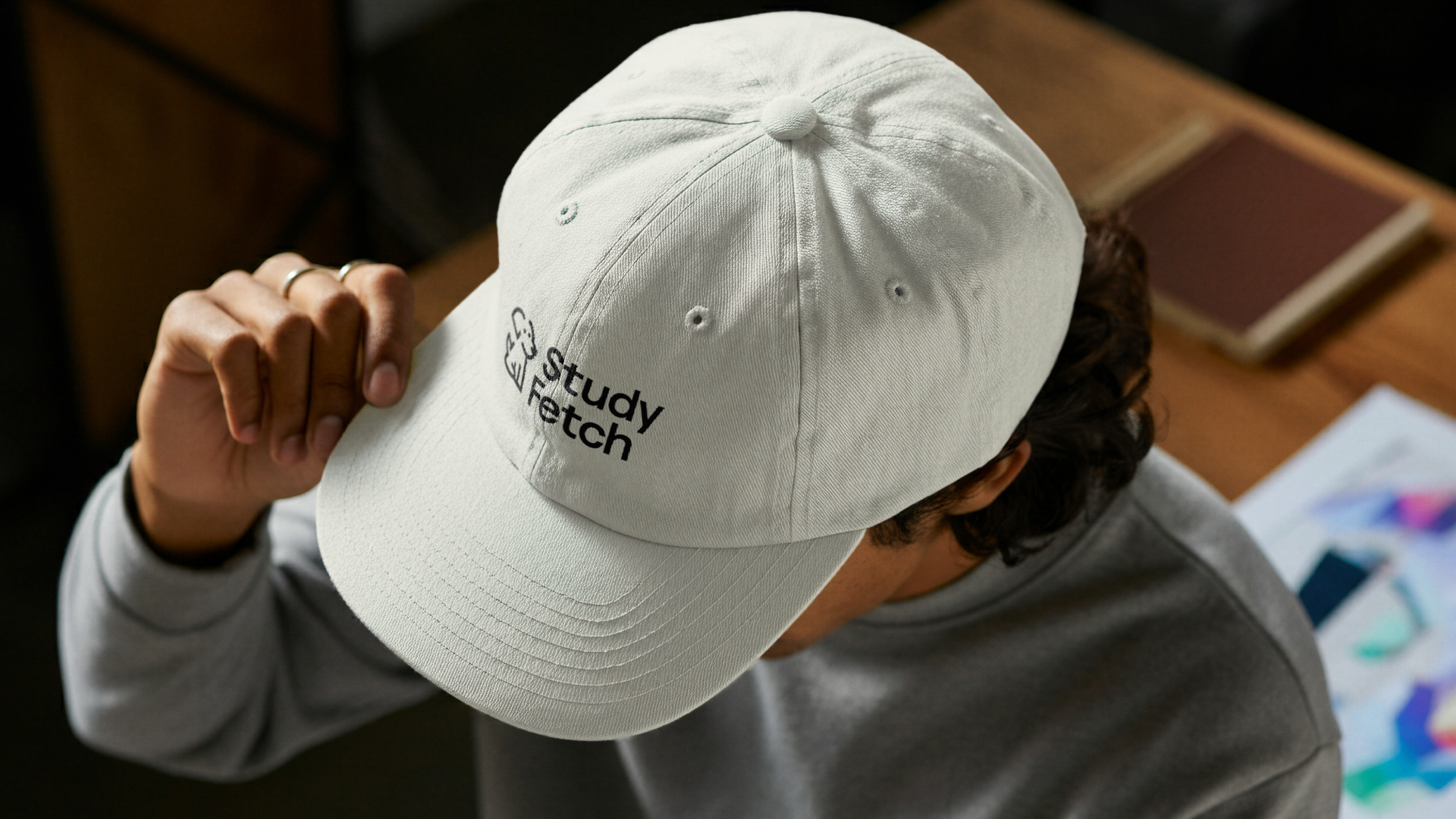 StudyFetch branded cap and merch