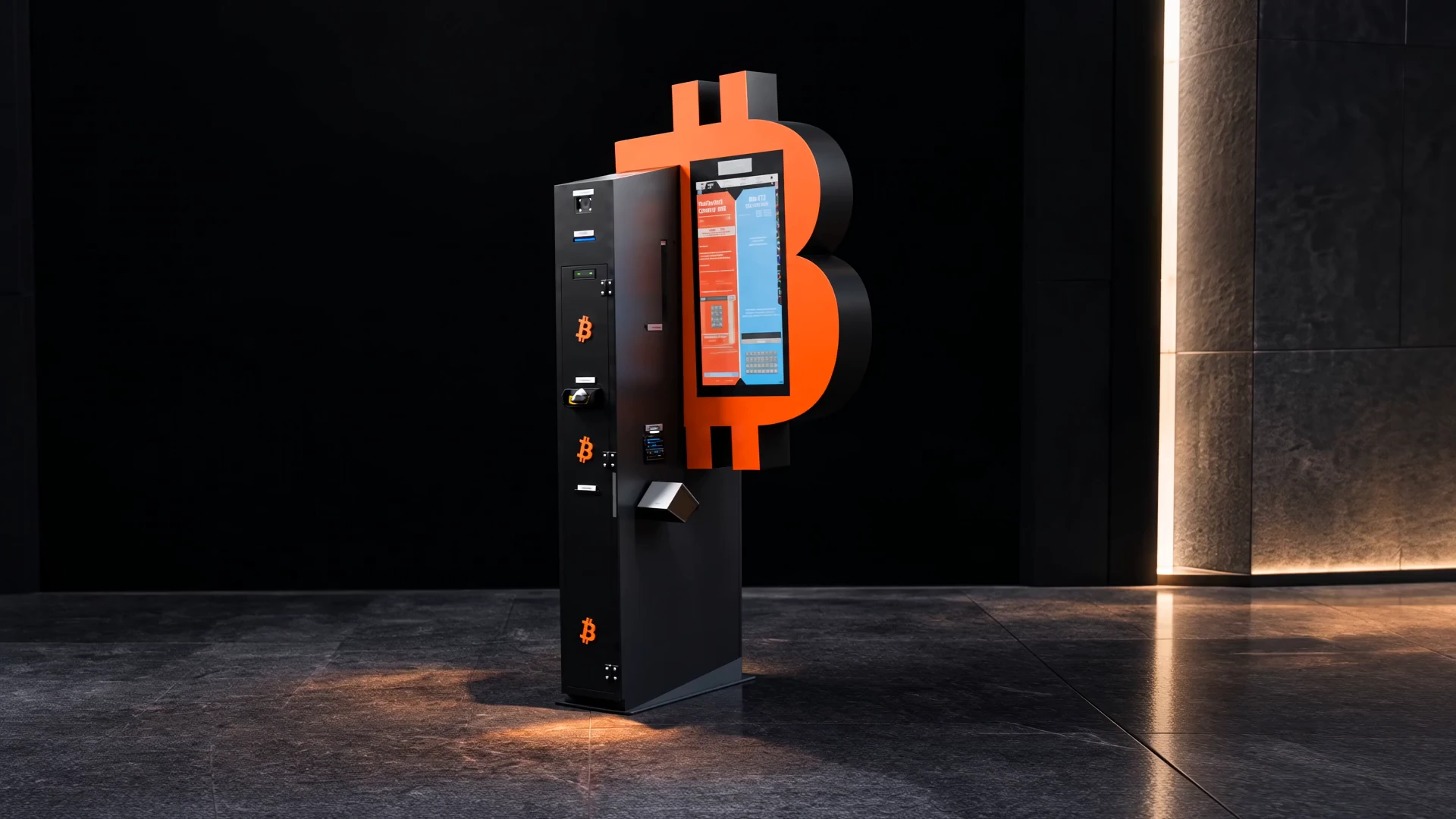 Wizualizacja bankomatu Bitcoin Bitomat
