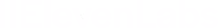 ElevenLabs company logo in white text on transparent background.