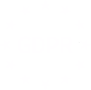 GDPR text surrounded by a circle of 12 stars representing the European Union.