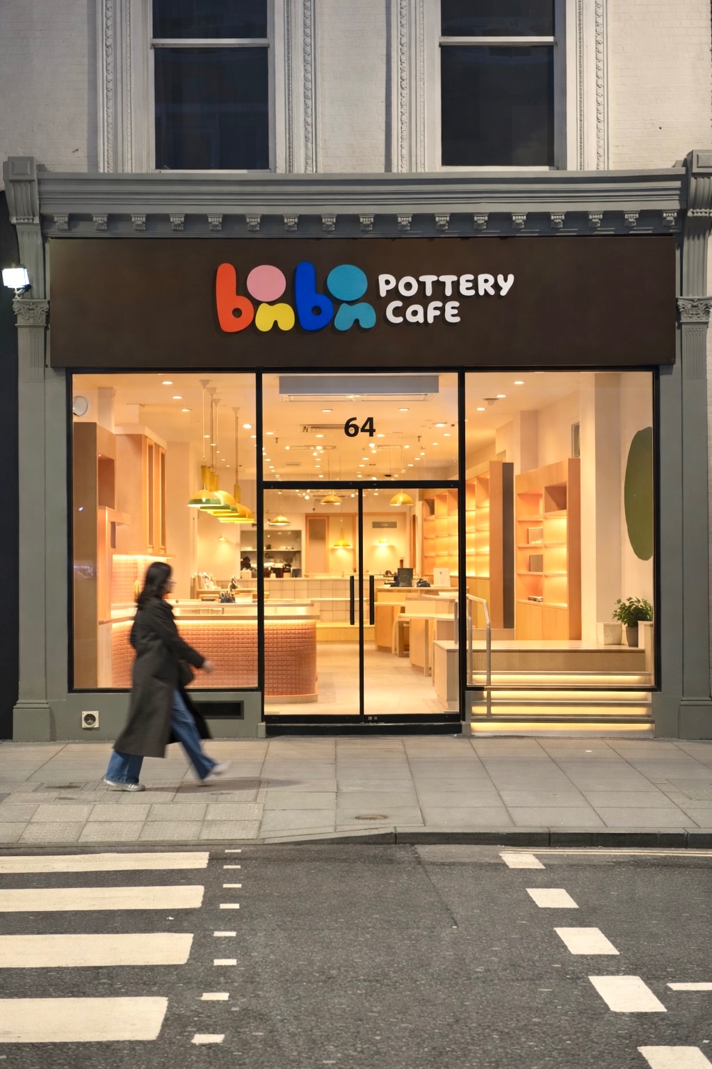 Bonbon Pottery Cafe storefront at 64 Westbourne Grove, Notting Hill