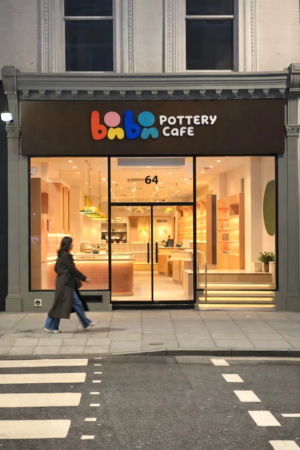 Bonbon Pottery Cafe storefront at 64 Westbourne Grove, Notting Hill
