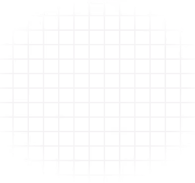 Eine kreisförmige, abstrakte Grafik, bestehend aus einem Rastermuster mit horizontal und vertikal verlaufenden Linien unterschiedlicher Stärke, die ein pixelartiges und verzerrtes Erscheinungsbild erzeugen.
