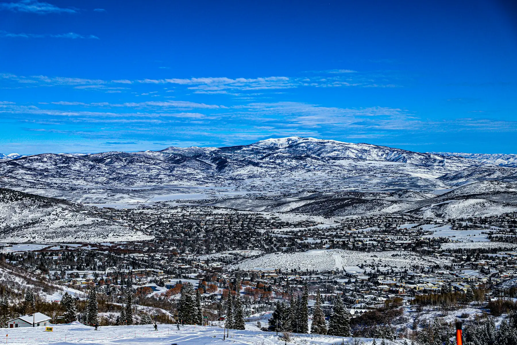 Park City valley under snow