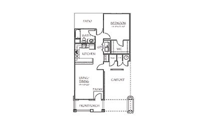 1x1 floor plan image