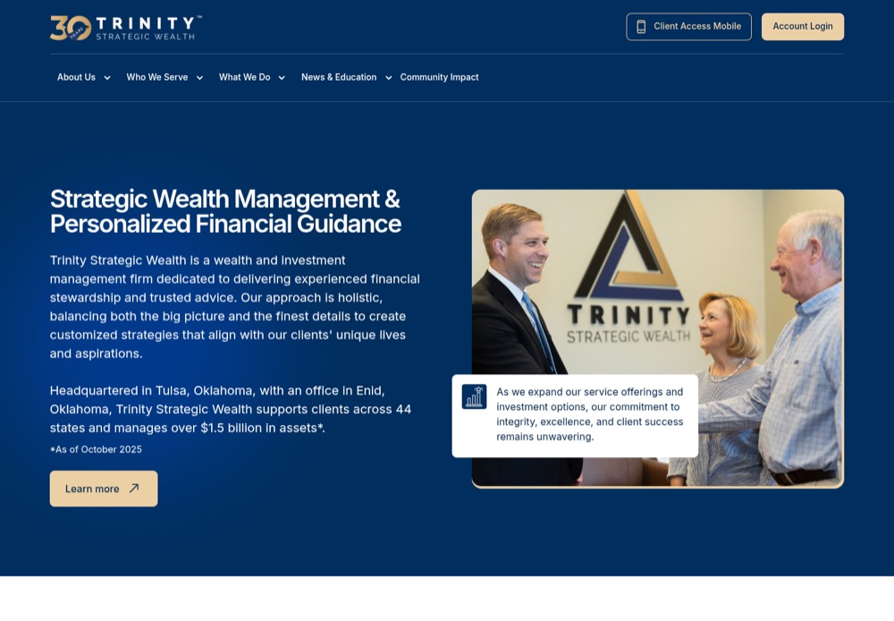 Trinity Strategic Wealth website