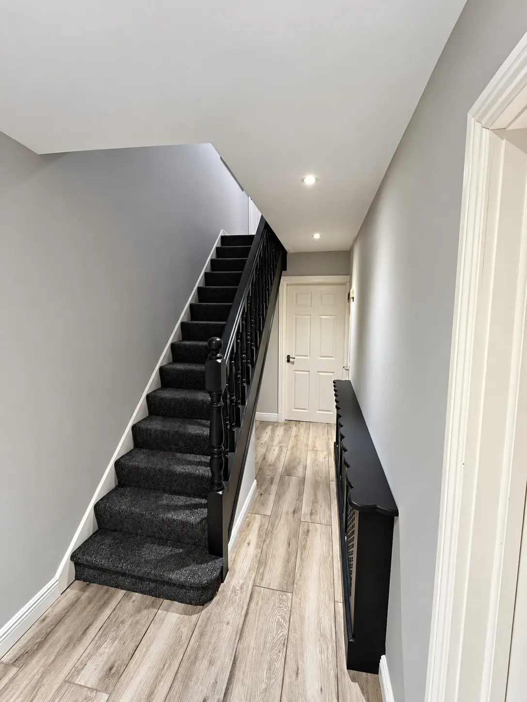 Black and white staircase