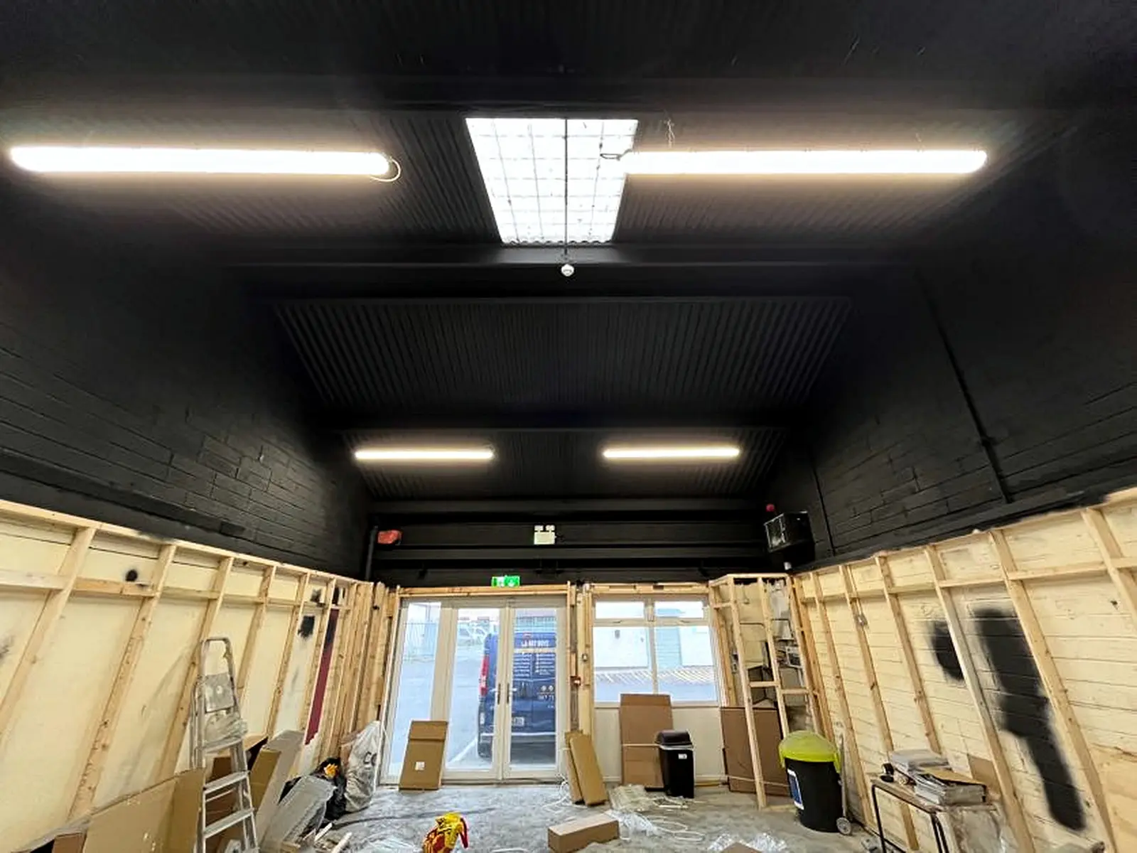 Black ceiling - hall — work in progress