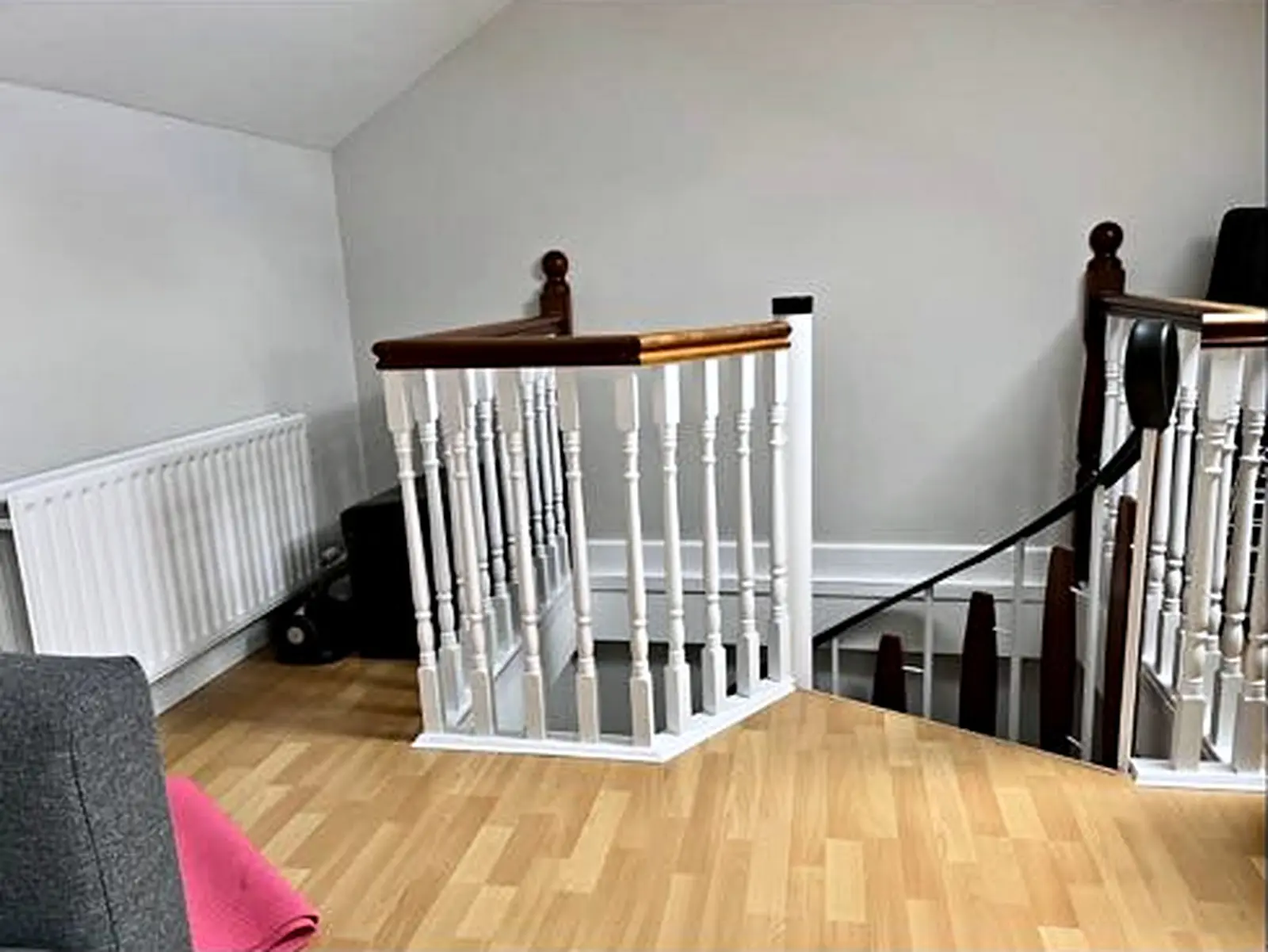 Finished staircase and banister