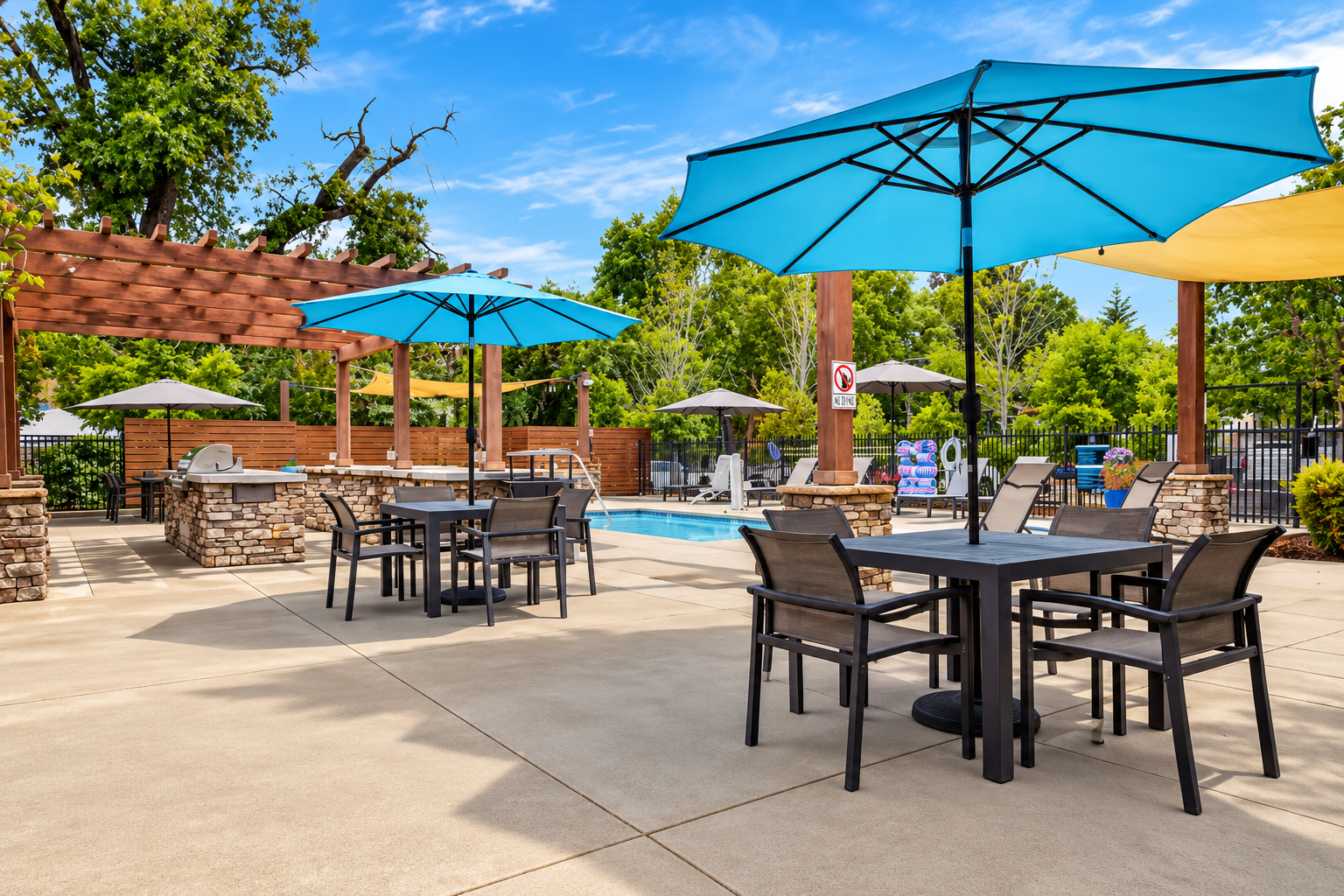 Outdoor area with seating area
