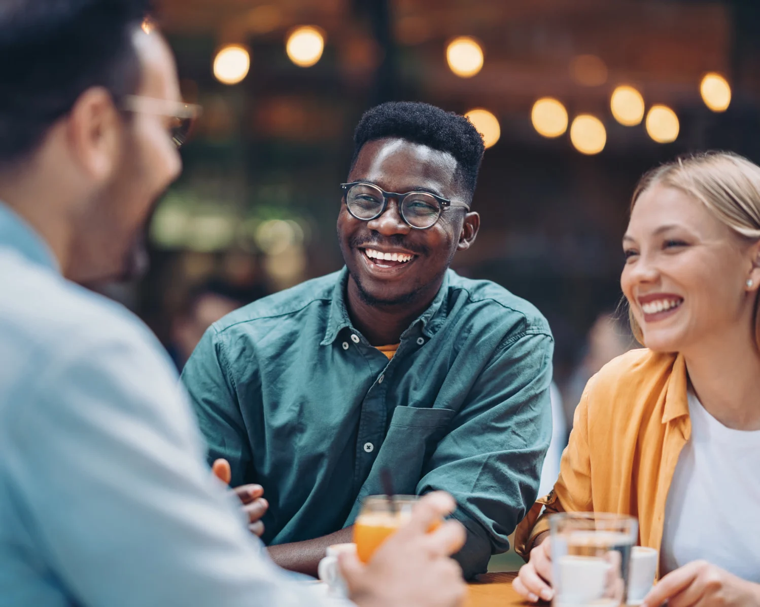 People smiling stock image