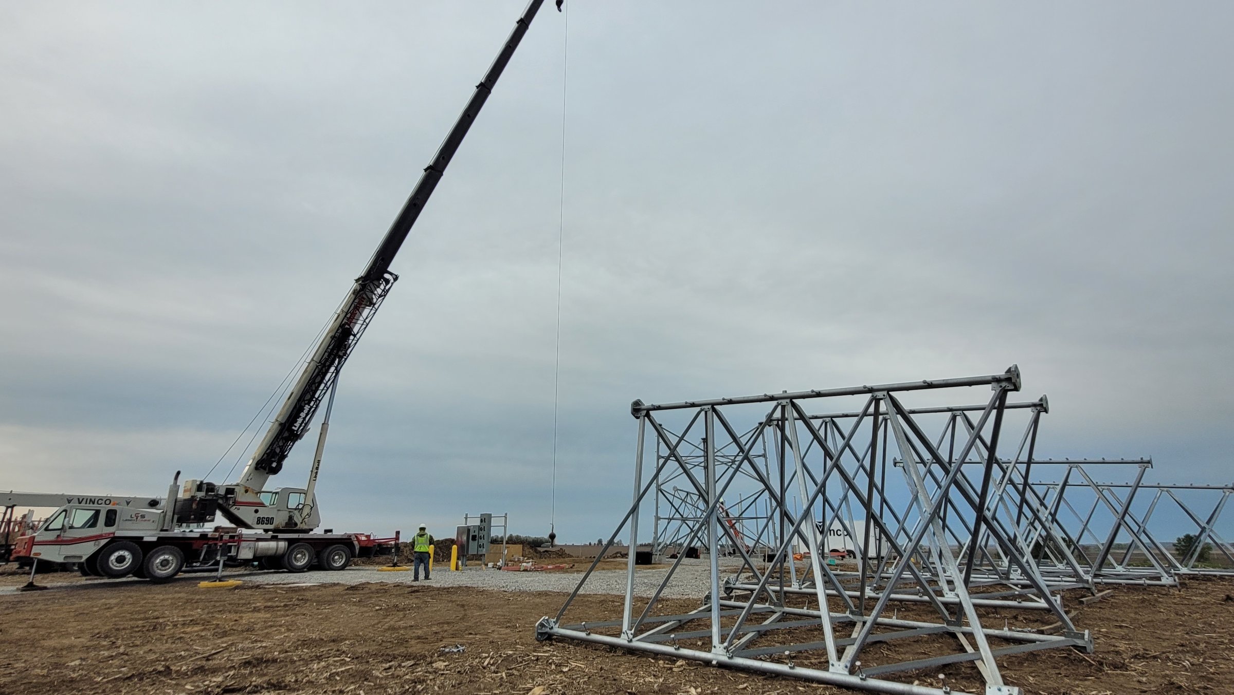 Cell tower section lift