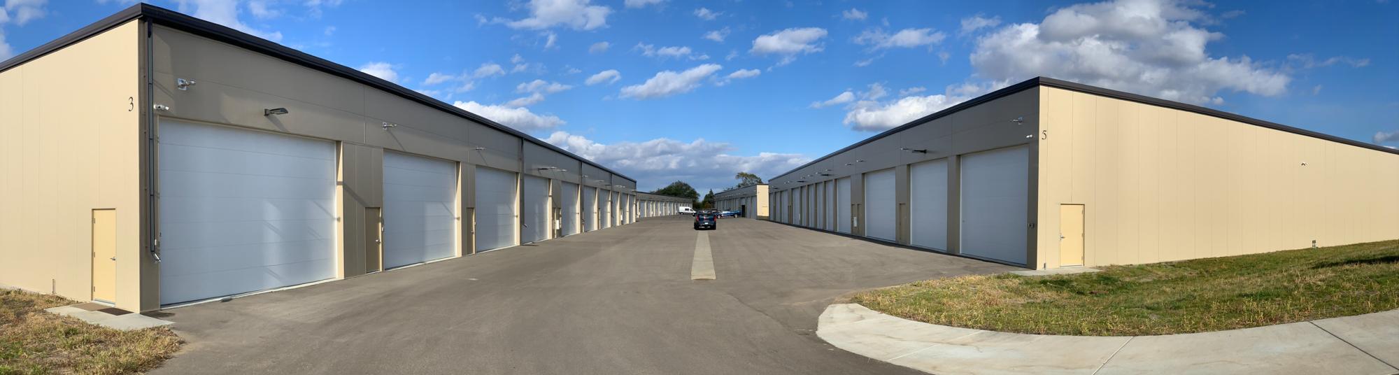 Shakopee buildings and drive aisle