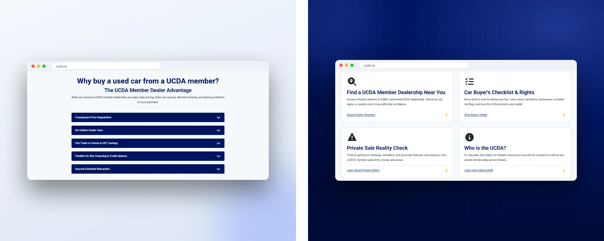 UCDA member advantage and resource sections