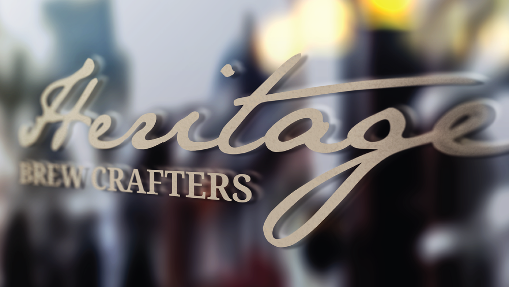 Heritage Brewcrafters brand identity and beer labels
